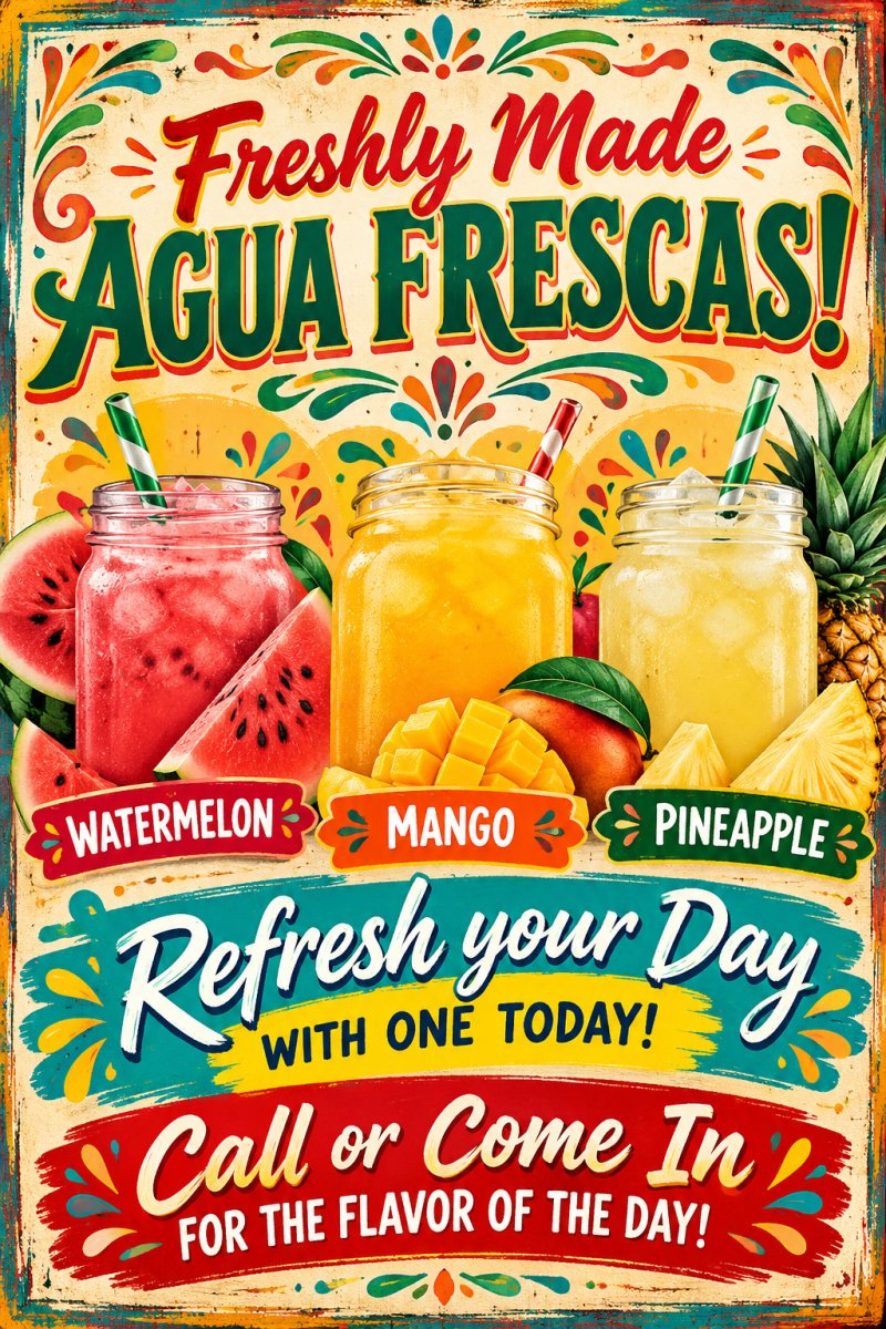 Freshly Made Aguas Frescas!